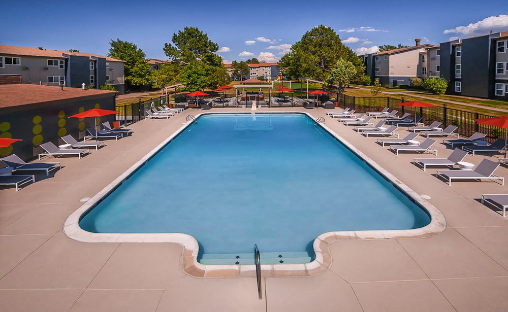 Cool off in the huge pool!